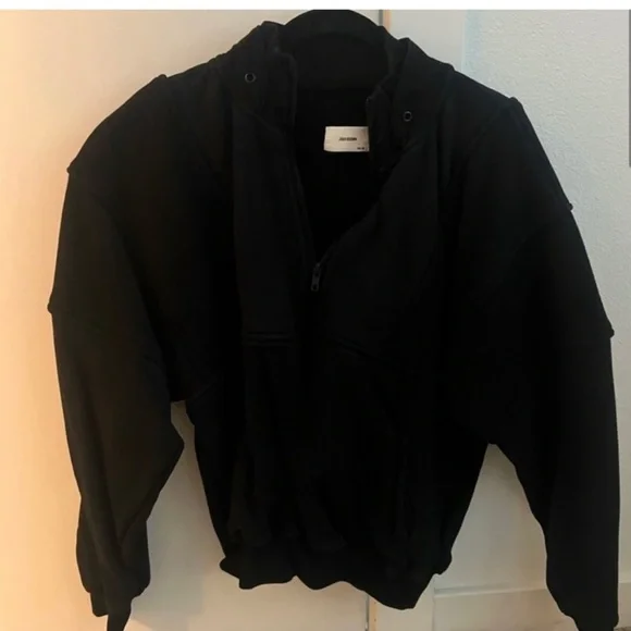 Joah Brown Half Zip Black Pullover - Picture 2 of 5